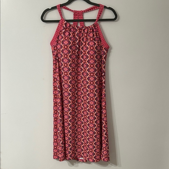 Prana Dresses & Skirts - Prana Dress Women’s XL Pink Quin Geometric Mini Stretch Outdoor
